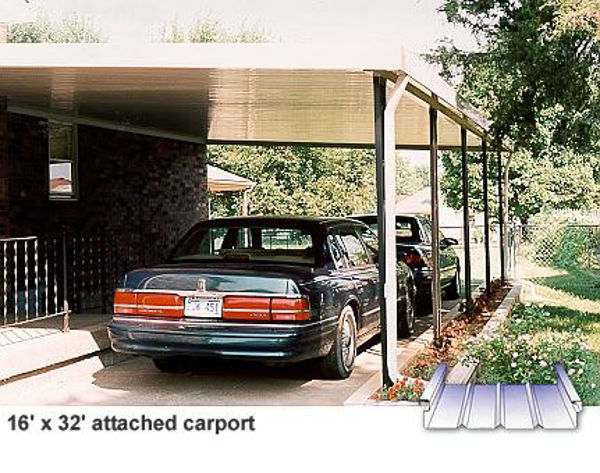 Picture of Custom Aluminum Flat-Pan Roof Style Double Carport