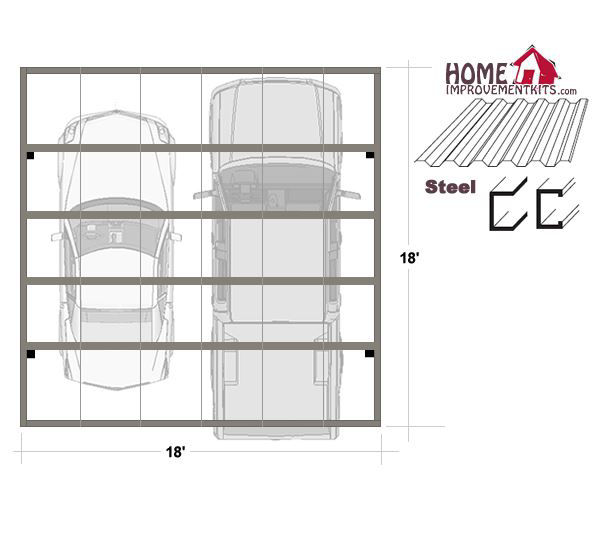 Picture of 18' x 18' Steel Carport kit