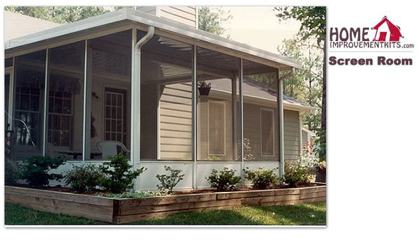 Picture of Screen Room 11' x 22' Screen Wall kit with a  12' x 24' Insulated Roof