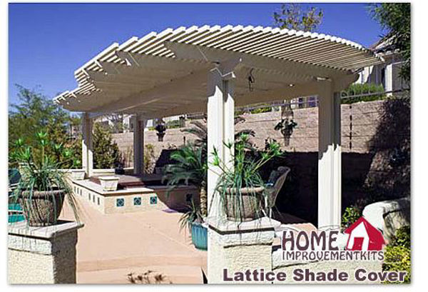 Picture of 12' x 20' Arbor Shade Structures, Free standing, 6 post, 2 Beams.