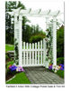 Picture of Fairfield II Vinyl Arbor with Cottage Picket Gate and Trim Kit