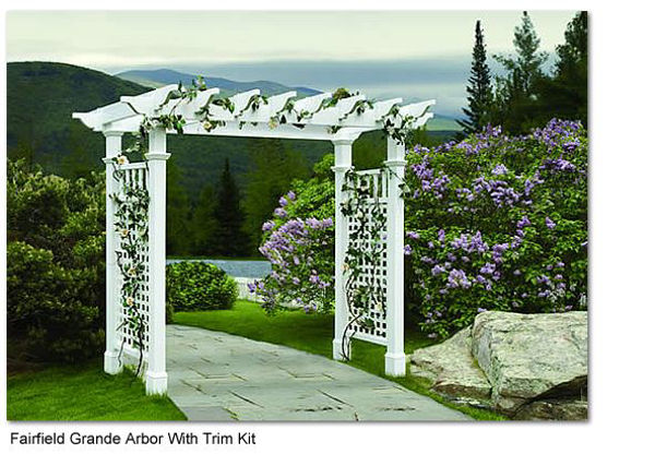 Picture of Fairfield Grande Vinyl Arbor with Trim Kit